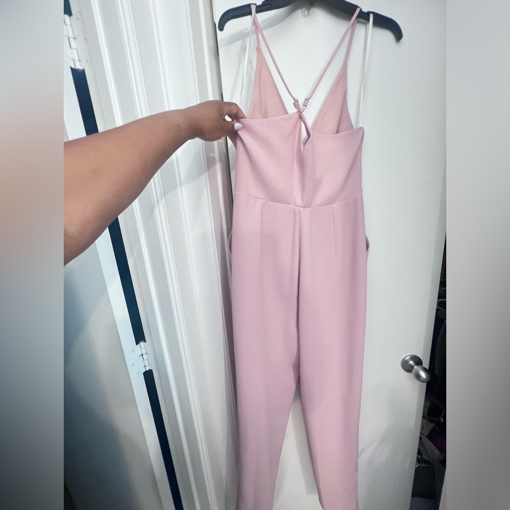 Spaghetti strapped jumpsuit